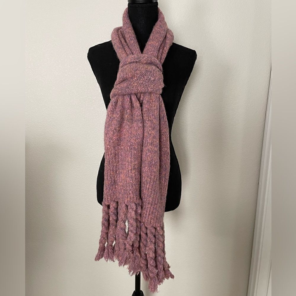 NWT Anthropologie Braided Fringe Scarf